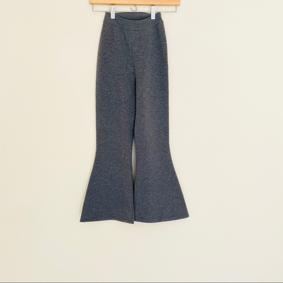 Stella McCartney Gray Crop Flair Wool Blend Zipper Pants 0- 2/36 - Picture 3 of 8